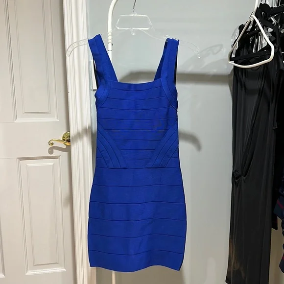 bebe blue bandage dress Bodycon Collection Maria Bandage Mini Dress main image 0